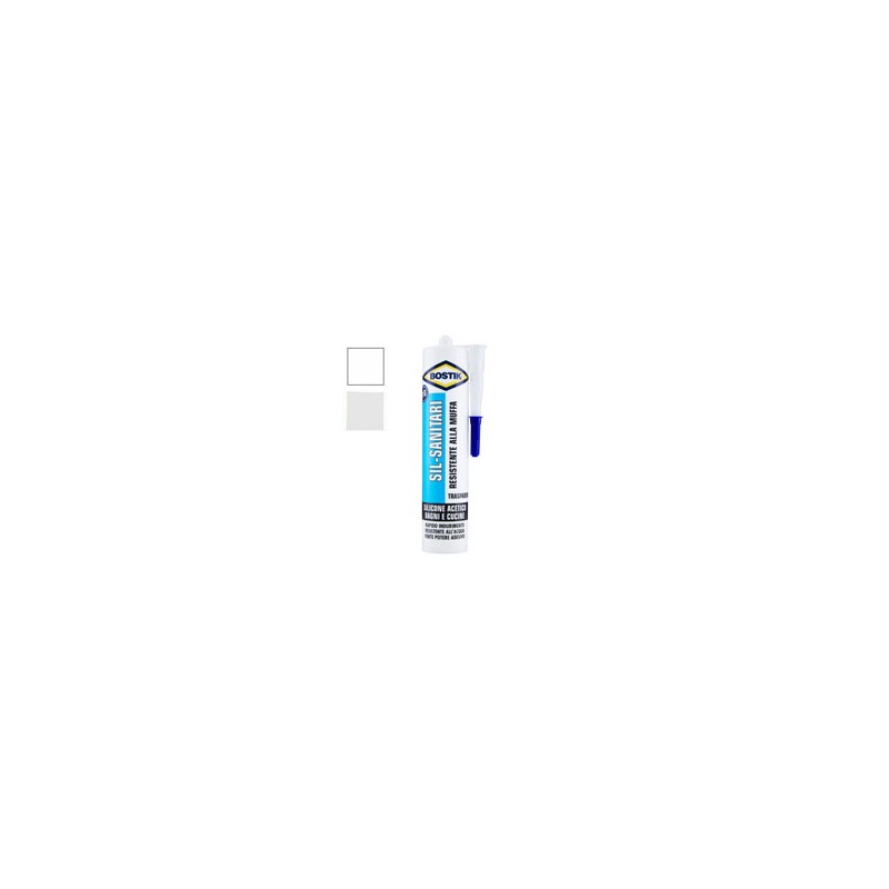 SILICONE ACETICO SANITARI TRASP.     ml 280 BOSTIK