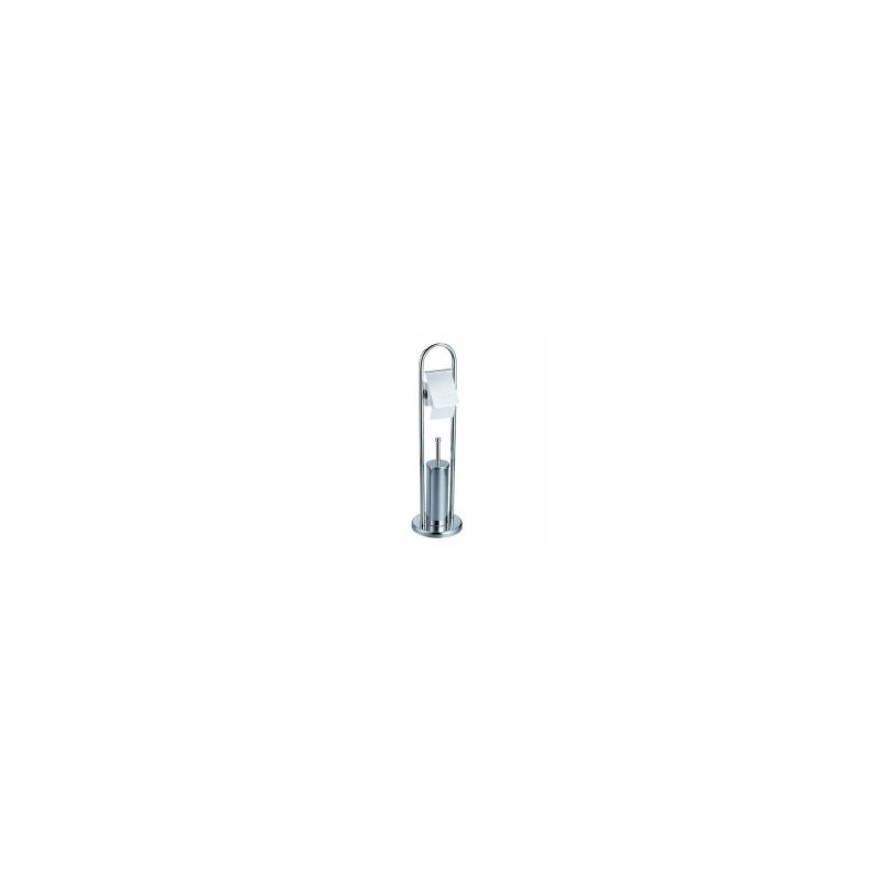 PORTASCOPINO WC INOX ACQUA C/ROT.  h 80 XTRA 03737