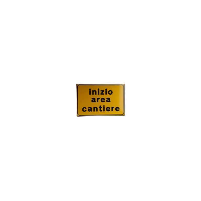 CARTELLO STRADALE INIZIO AREA CANTIERE 60x40 D&B