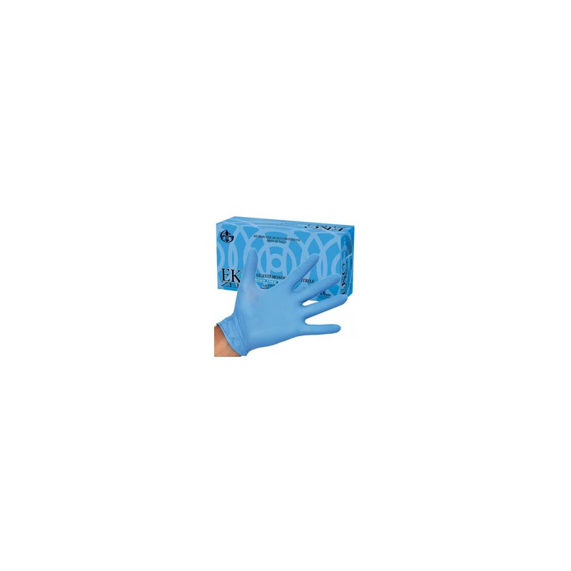 GUANTI NITRILE EKO ZERO POWDER FREE Pz 100 L