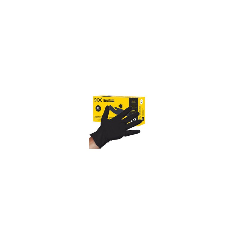 GUANTI NITRILE EKO GRIP DARK POWDER FREE Pz 50 M