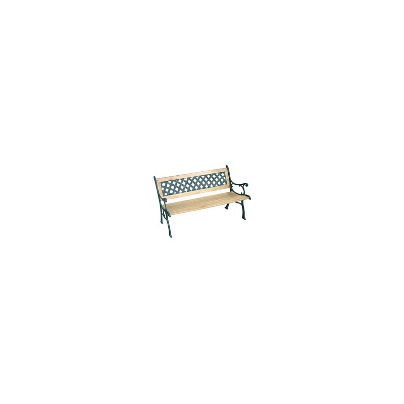 PANCHINA GHISA/LEGNO QUADRI cm 126 VETTE 04777