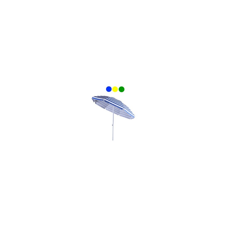 OMBRELLONE ACCIAIO COT.BIA/BLU 200 VETTE 05142