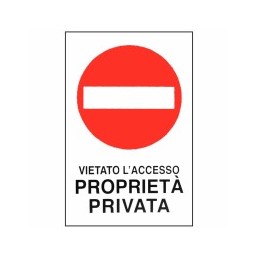CARTELLO PROPRIETA' PRIVATA...