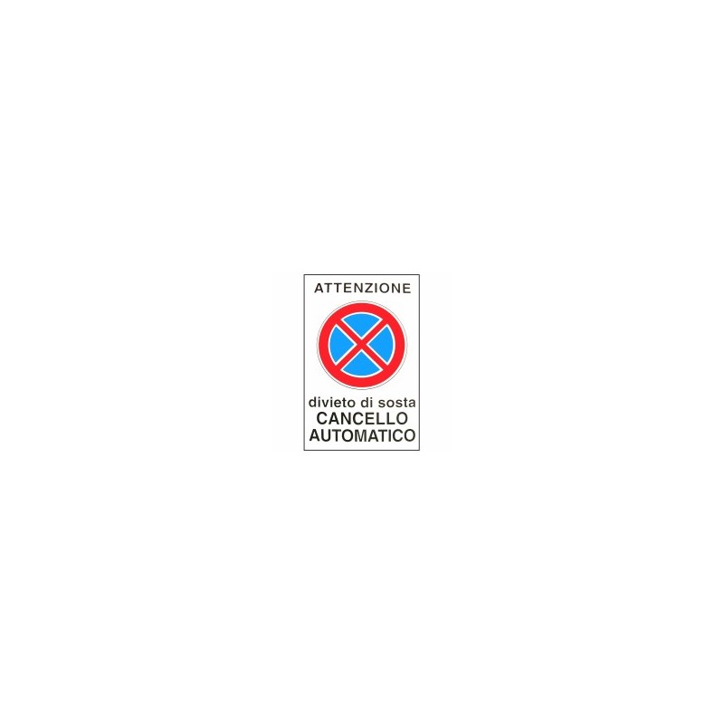 CARTELLO CANCELLO AUTOMATICO 20x 30 ALLUMINIO