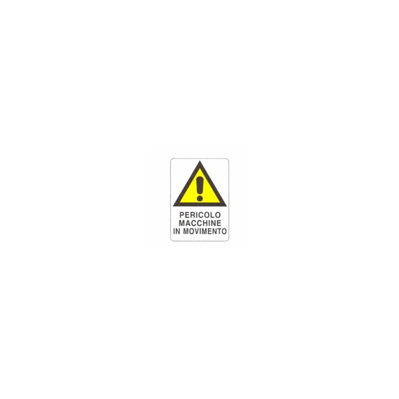 CARTELLO MOVIMENTO MACCHINE 48x 68 PLASTICA
