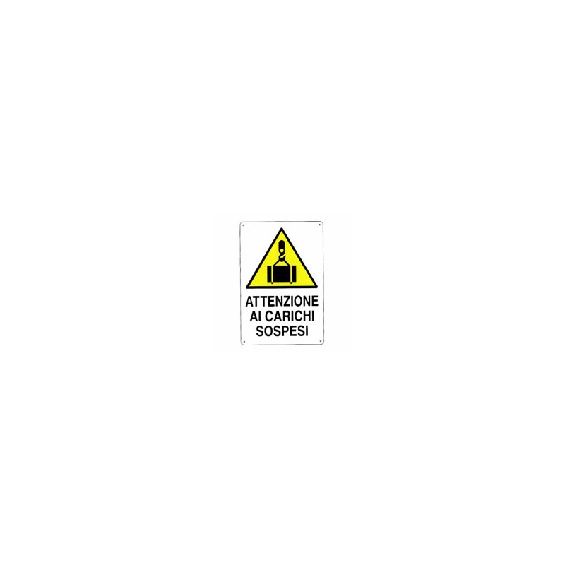 CARTELLO CARICHI SOSPESI 48x 68 PLASTICA