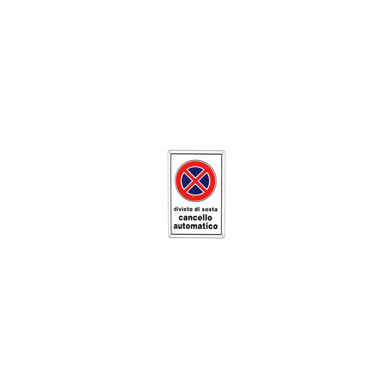 CARTELLO DIVIETO DI SOSTA 20x 30 PLASTICA