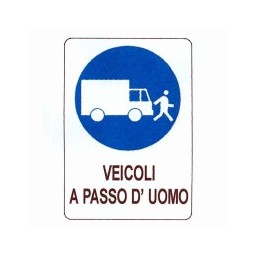 CARTELLO VEICOLI PASSO UOMO...