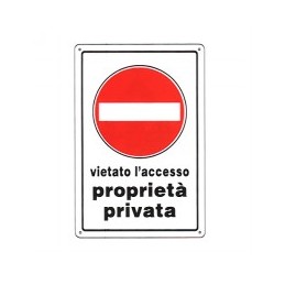 CARTELLO PROPRIETA' PRIVATA...