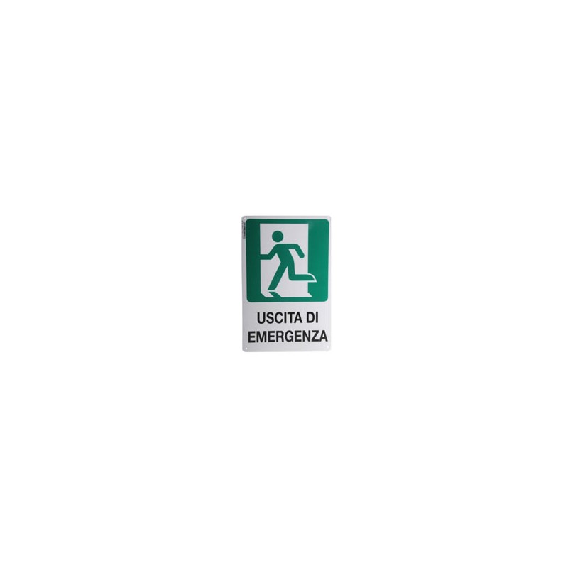 CARTELLO USCITA EMERGENZA SX 20x 30 PLASTICA
