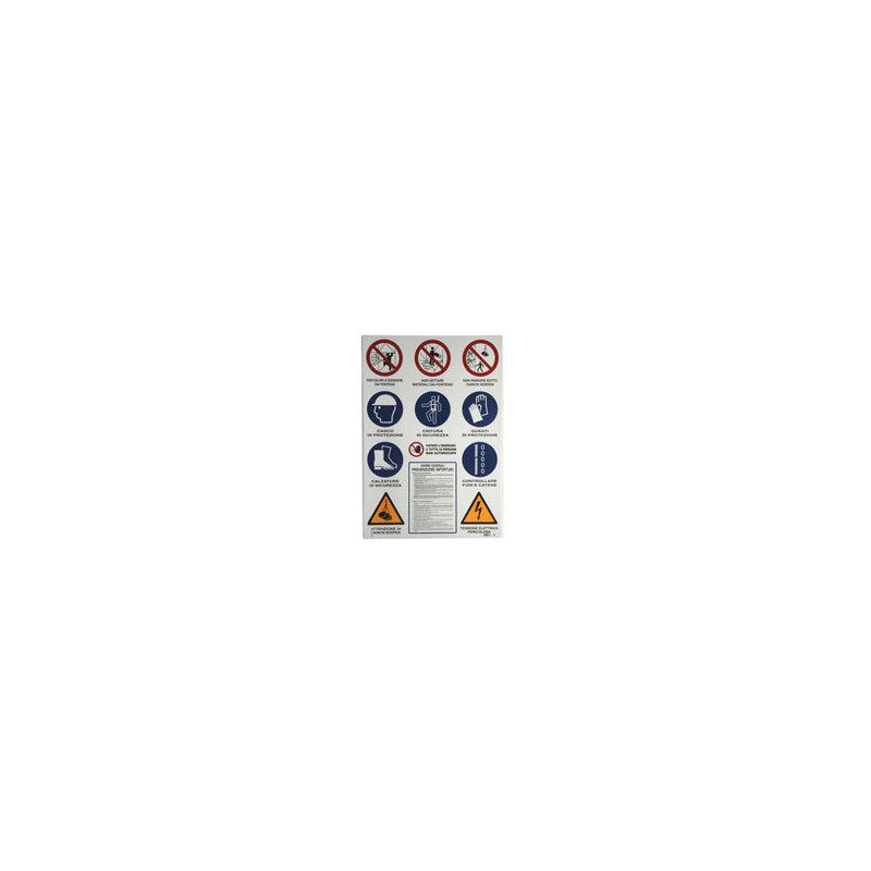 CARTELLO CANTIERE 11 SIMBOLI 68x 98 PLASTICA