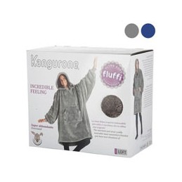 COPERTA CON MANICHE GRIGIO...