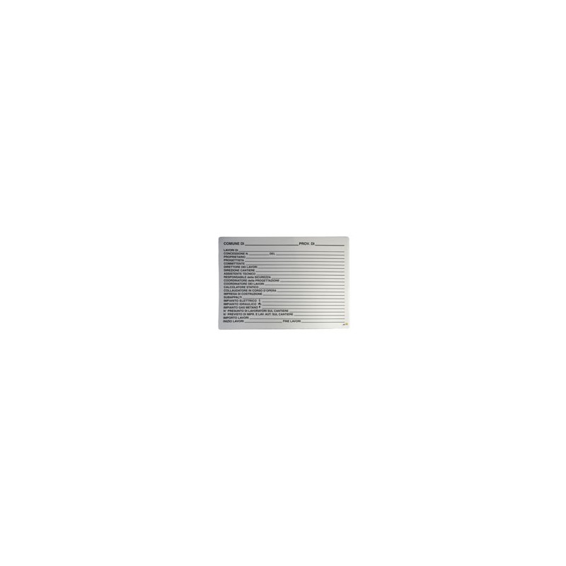 CARTELLO CONCESSIONE EDILIZIA 138x 88 PLASTICA
