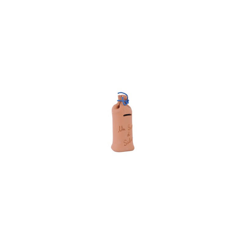 SALVADANAIO TERRACOTTA SACCO cm 12 h 23 COLI'