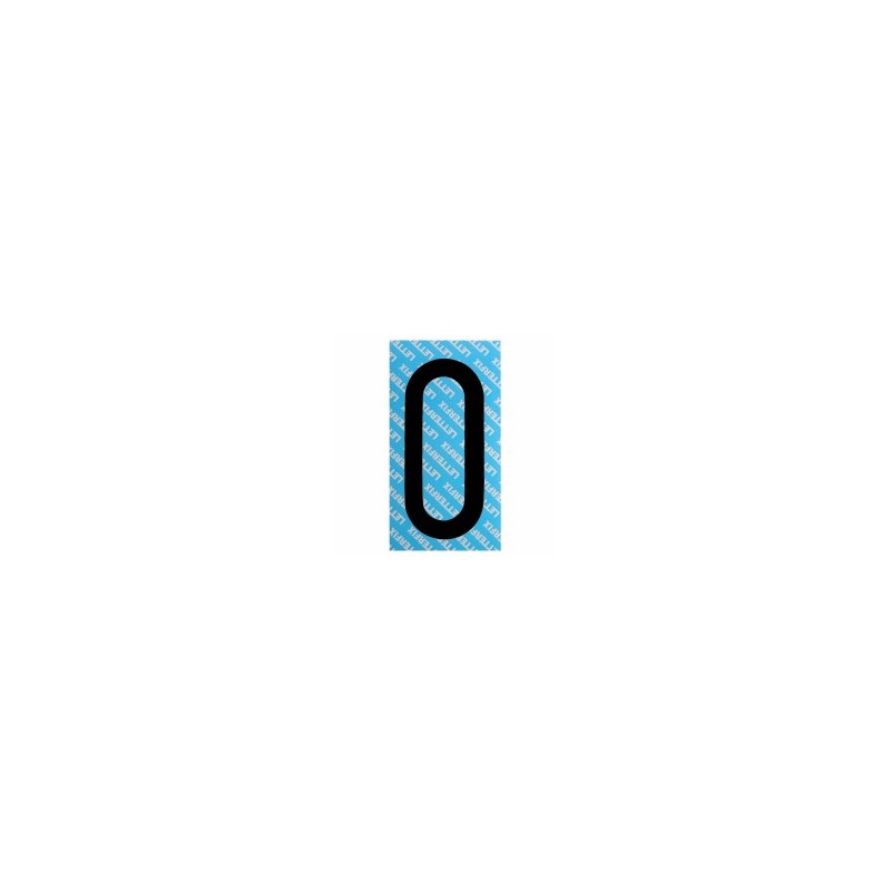 NUMERO ADESIVO NERO SERIE T80 0 LETTERFIX