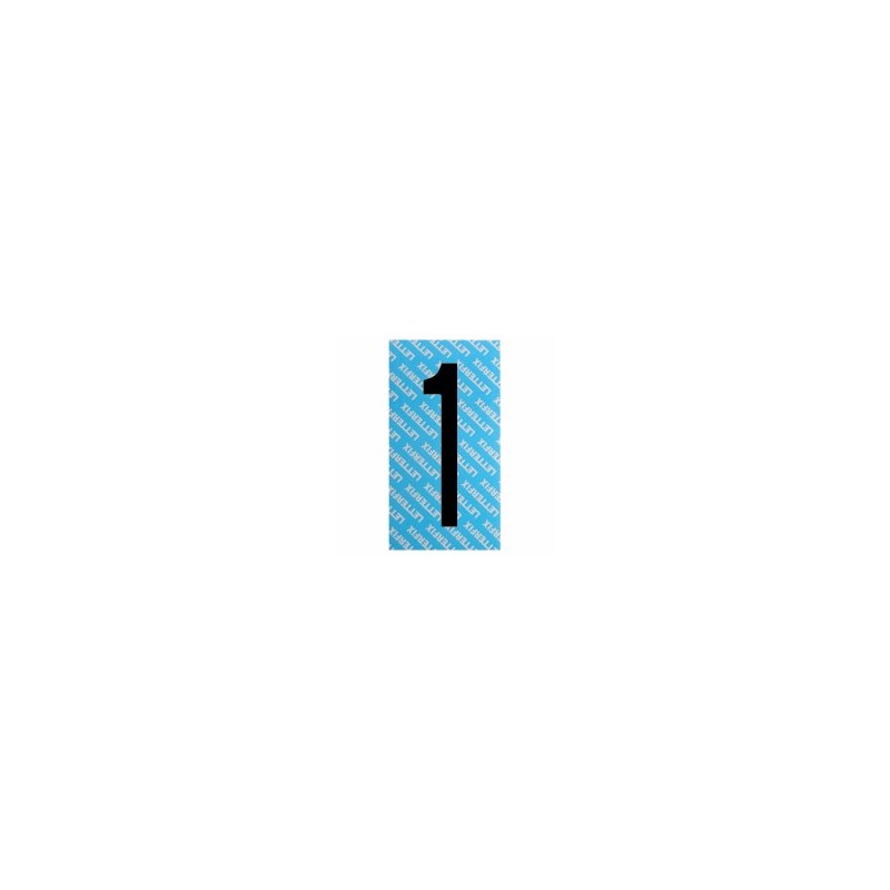 NUMERO ADESIVO NERO SERIE T80 1 LETTERFIX