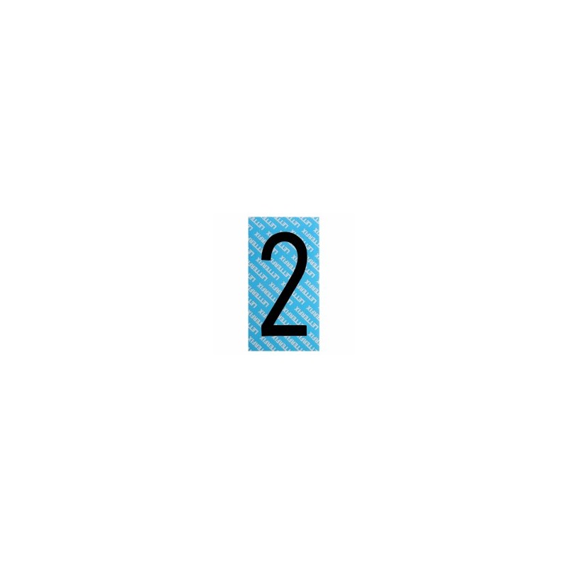 NUMERO ADESIVO NERO SERIE T80 2 LETTERFIX