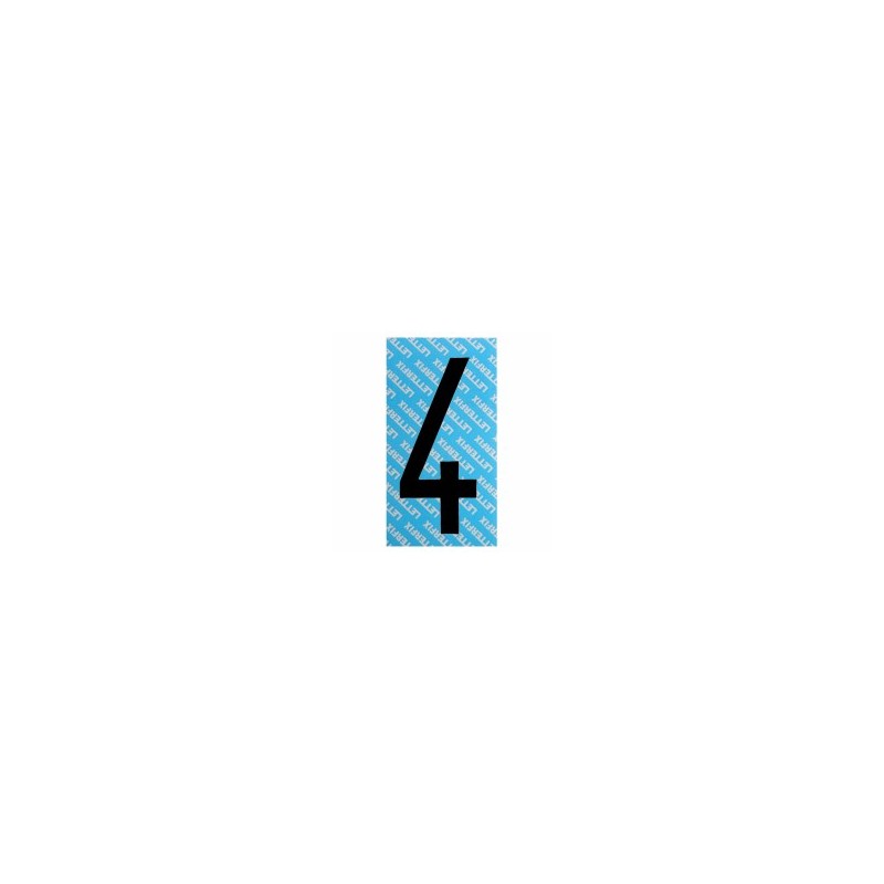 NUMERO ADESIVO NERO SERIE T80 4 LETTERFIX