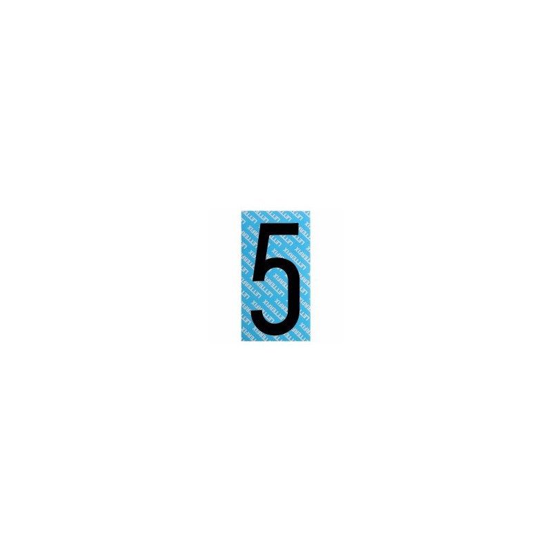 NUMERO ADESIVO NERO SERIE T80 5          LETTERFIX