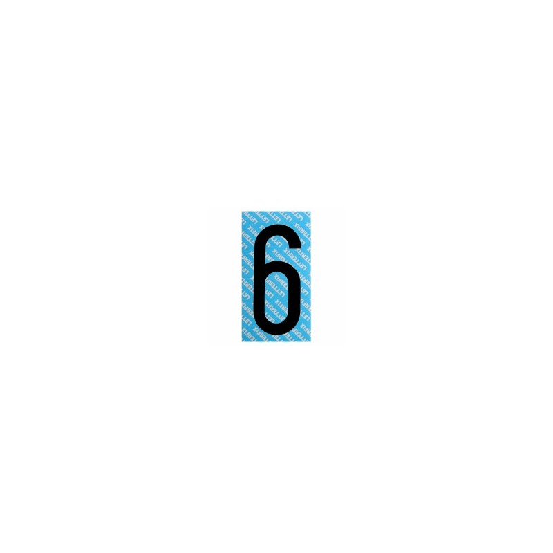 NUMERO ADESIVO NERO SERIE T80 6 LETTERFIX