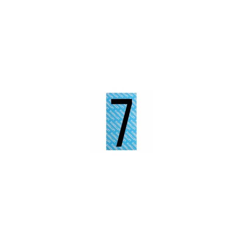 NUMERO ADESIVO NERO SERIE T80 7 LETTERFIX