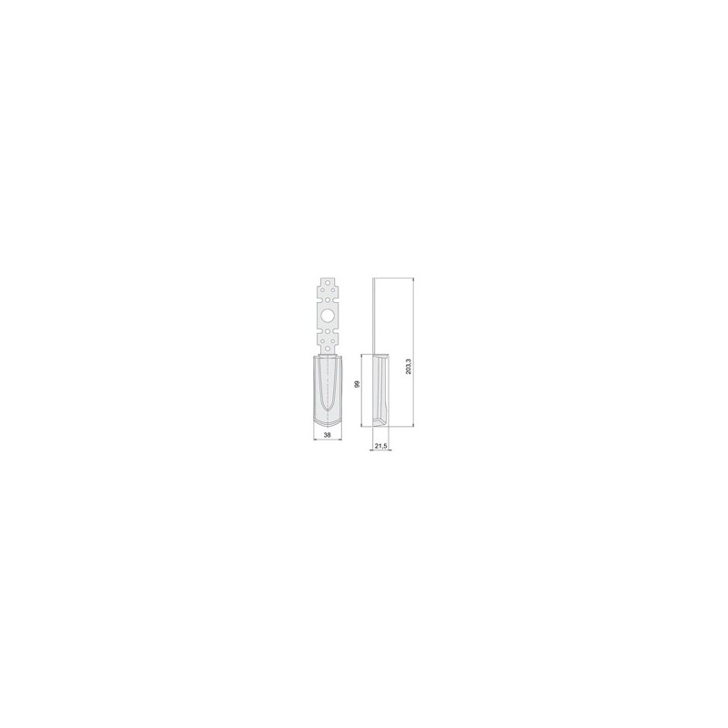 PLACCA ESTERNA MANIGLIONI CIECA    07176-66-0 CISA