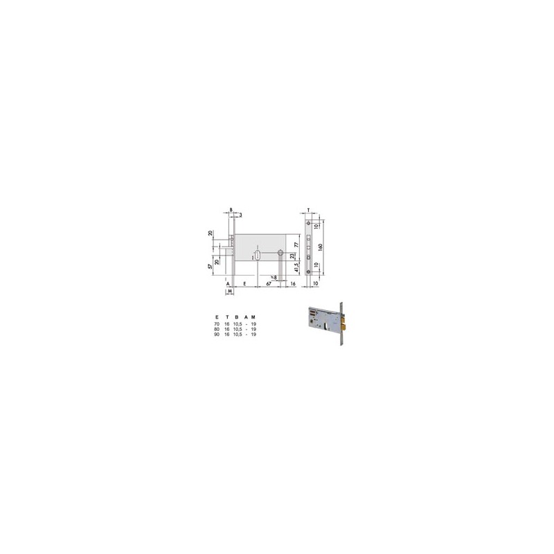 ELETTROSERRATURA INF.FASCE ALL 14460-80-0 CISA