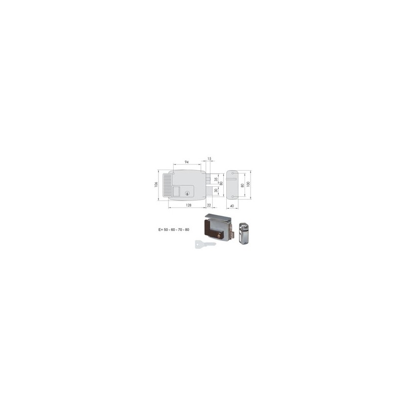 ELETTROSERRATURA APP.FERRO SX 11761-80-2 CISA