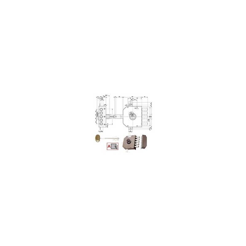 SERRATURA SIC.QUINTUPL.DX DM 20540 MOTTURA