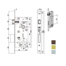 SERRATURA INF.LEGNO DUO E50...