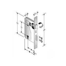 SERRATURA PATENT mm 8x70...