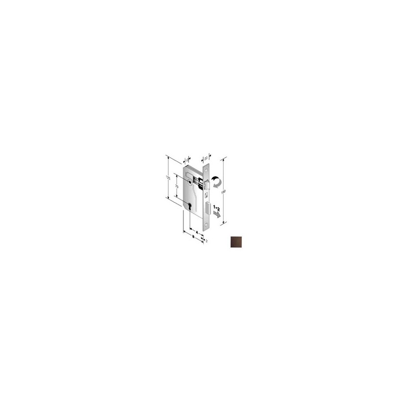 SERRATURA PATENT mm 8x70 E25 BQ BRONZATA        GB
