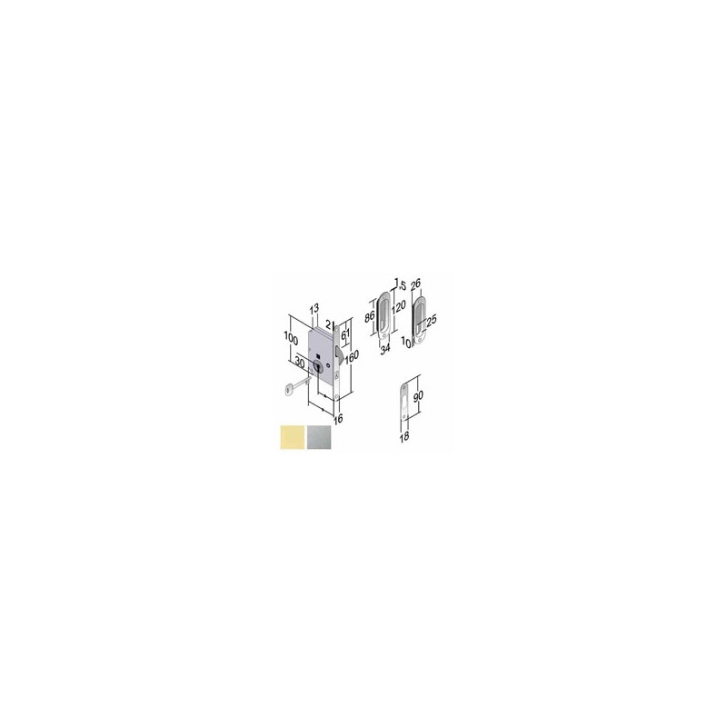 SERRATURA INF.LEGNO SCORREVOLI E50 OL       B3C GB