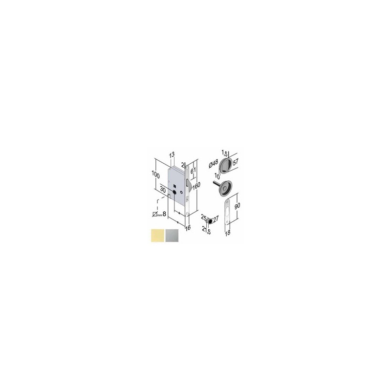 SERRATURA INF.LEGNO SCORREVOLI E50 BAGNO OL BON GB