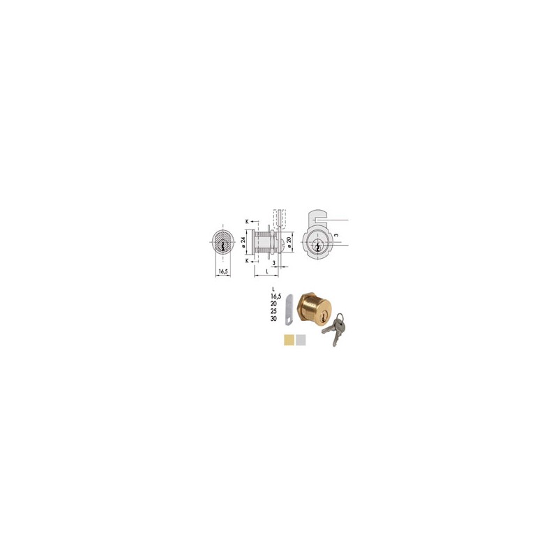 CILINDRO LEVETTA 11 OTTONE NICHEL. 72210-30-0 CISA