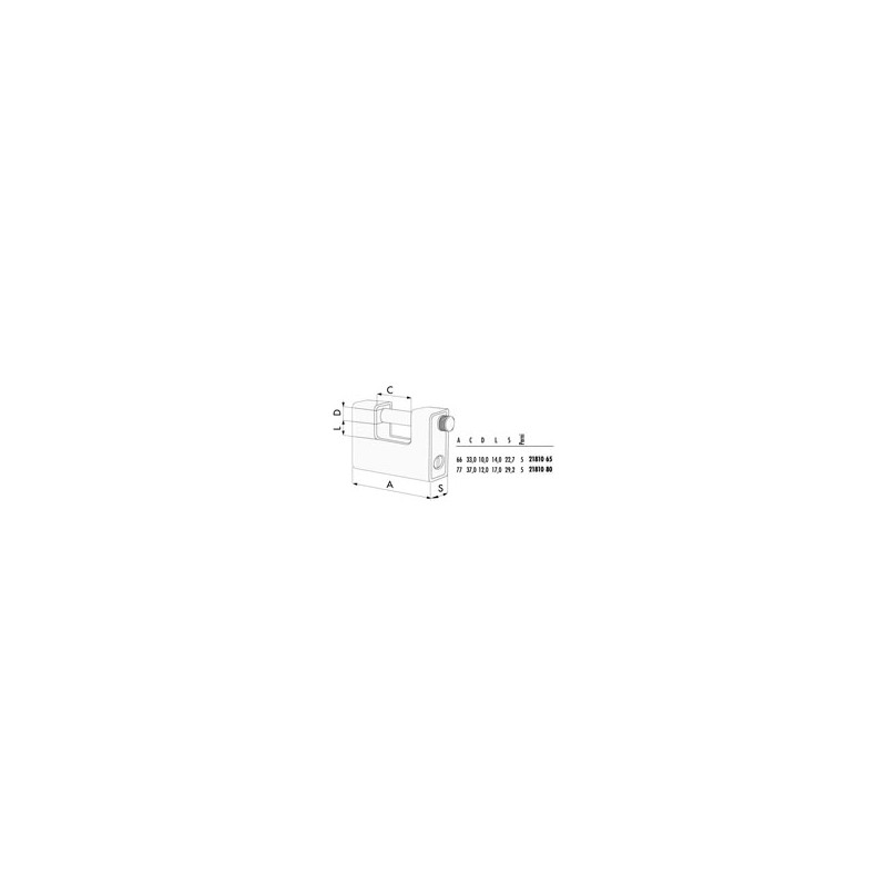 LUCCHETTO OTTONE INCAM. mm 80 SERR.  21810 CISA LL