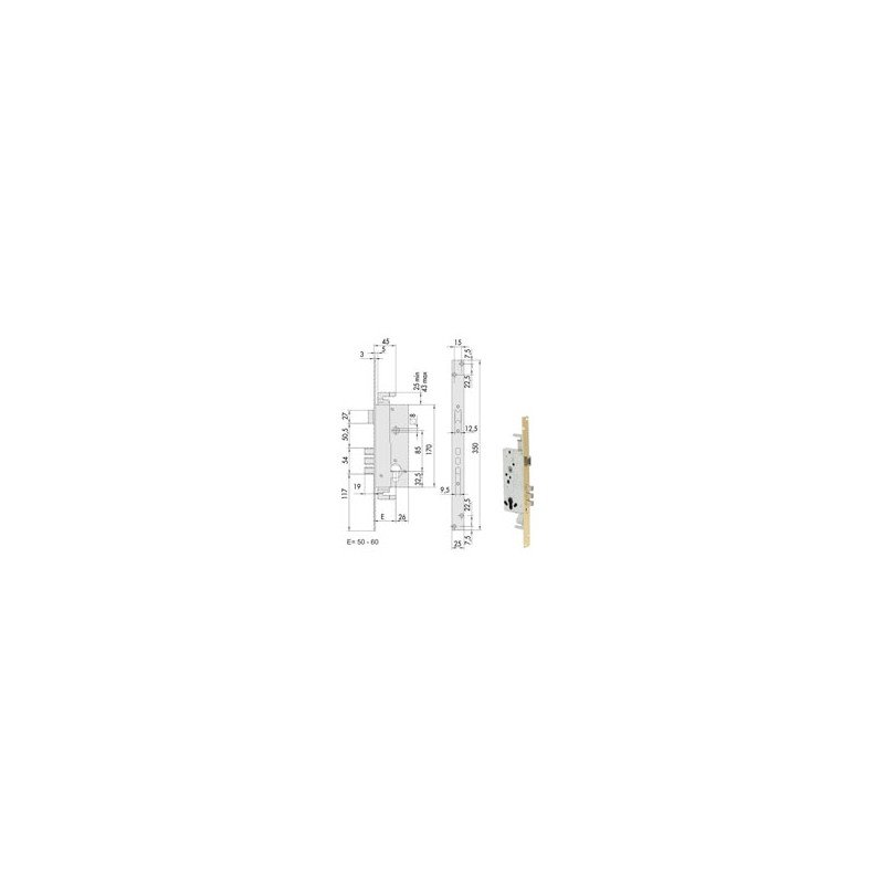 SERRATURA INFILARE FERRO           52526-60-0 CISA