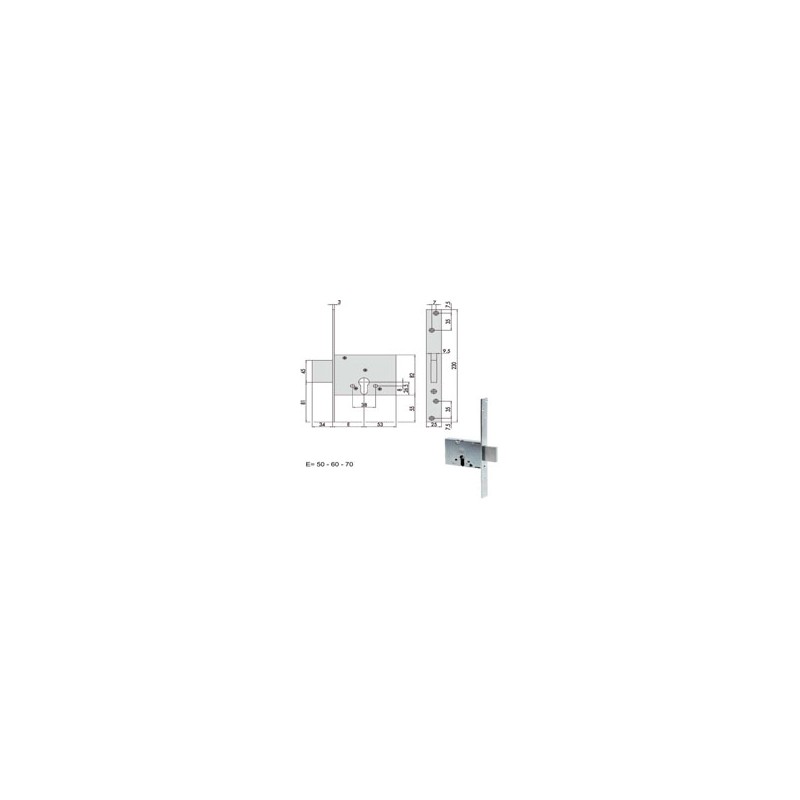 SERRATURA INFILARE FERRO           56010-60-0 CISA