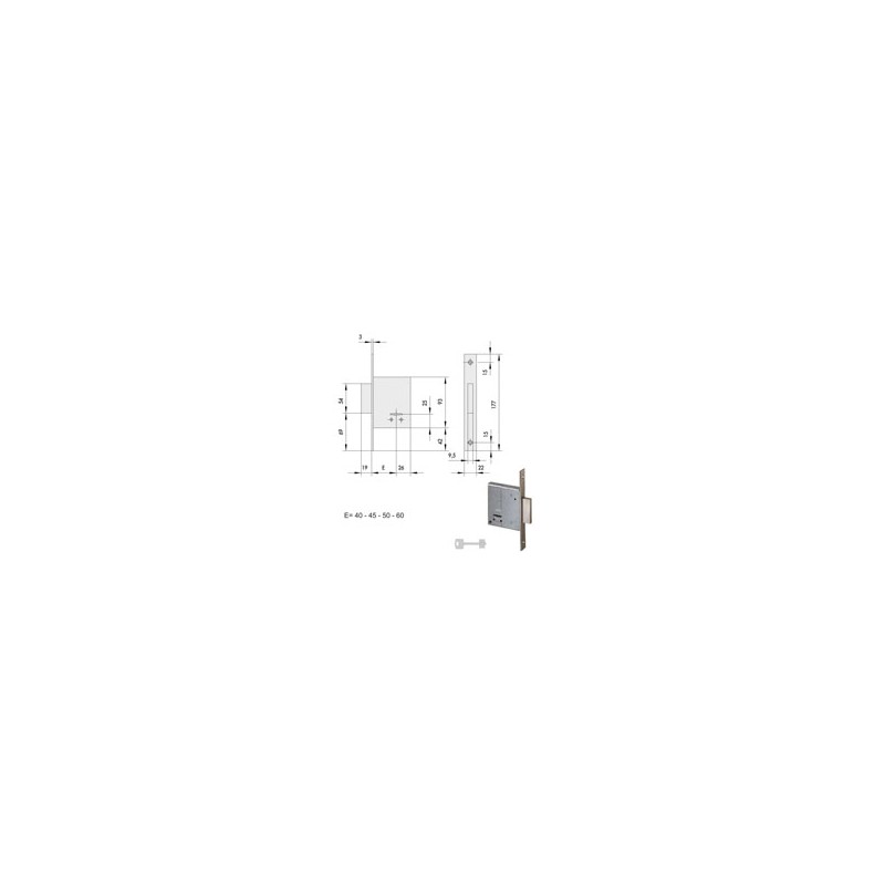 SERRATURA INFILARE FERRO           57220-45-0 CISA