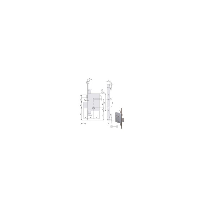 SERRATURA INFILARE FERRO           57255-60-0 CISA