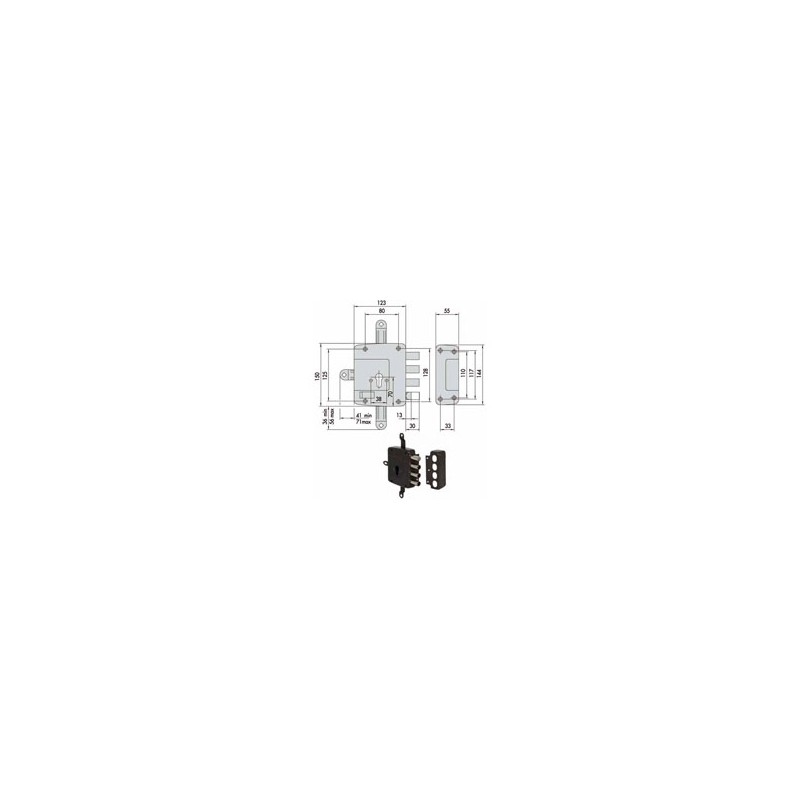 SERRATURA SICUREZZA QUINTUPL.DX 56172-60-1 CISA