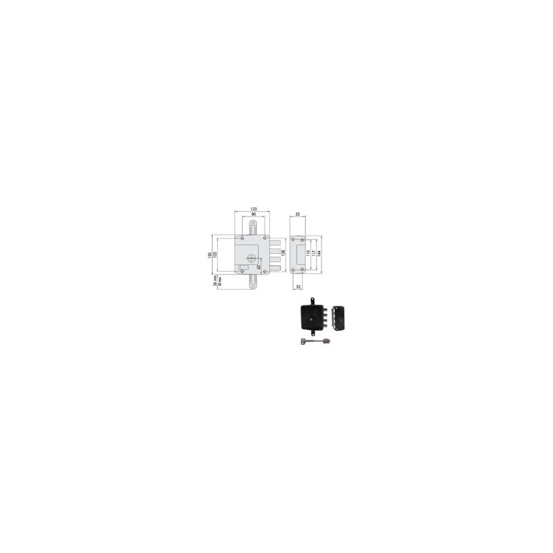 SERRATURA SICUREZZA TRIPLICE DX    57162-60-1 CISA