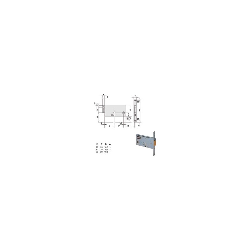 ELETTROSERRATURA INF.FASCE ALL 14451-70-0 CISA