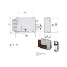 ELETTROSERRATURA APP.FERRO DX      11921-70-3 CISA
