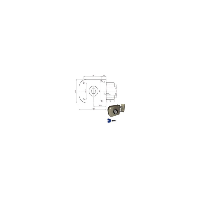 SERRATURA SIC.SEMPLICE SX POMPA 1650 CR