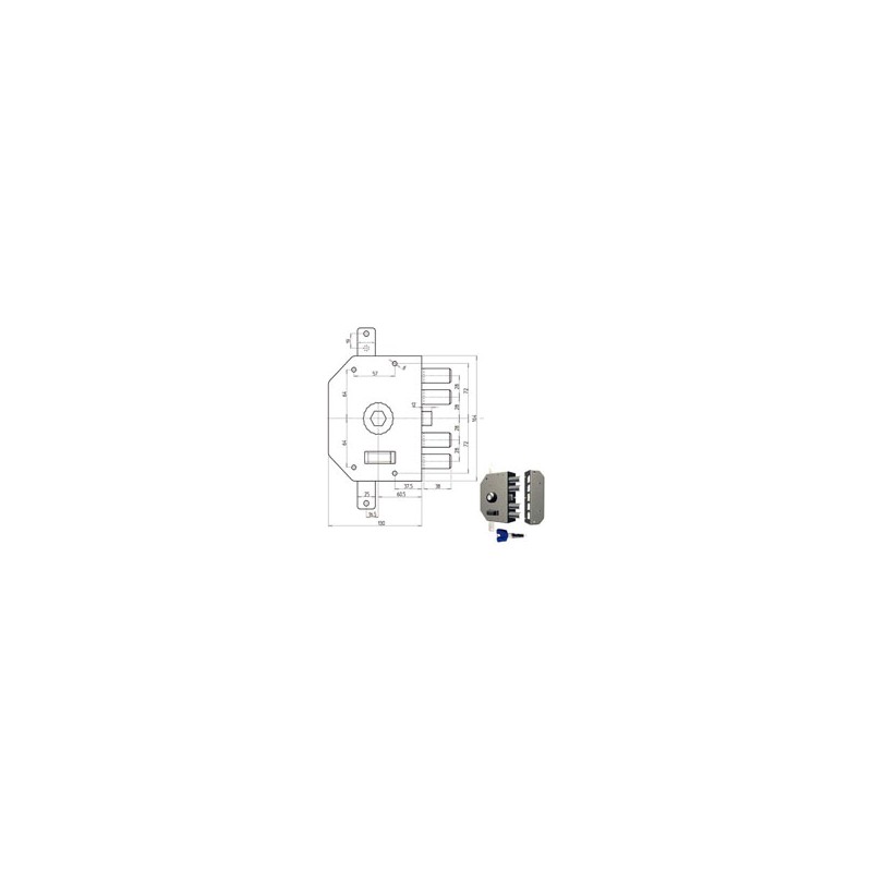 SERRATURA SIC.TRIPLICE SX POMPA 3250 CR