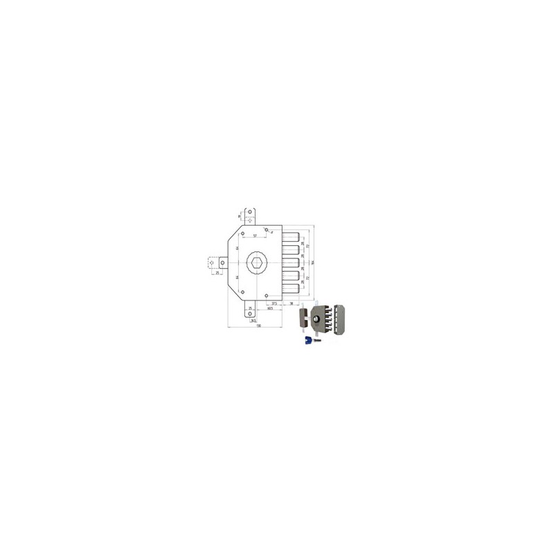 SERRATURA SIC.QUINTUPLICE DX POMPA         3300 CR
