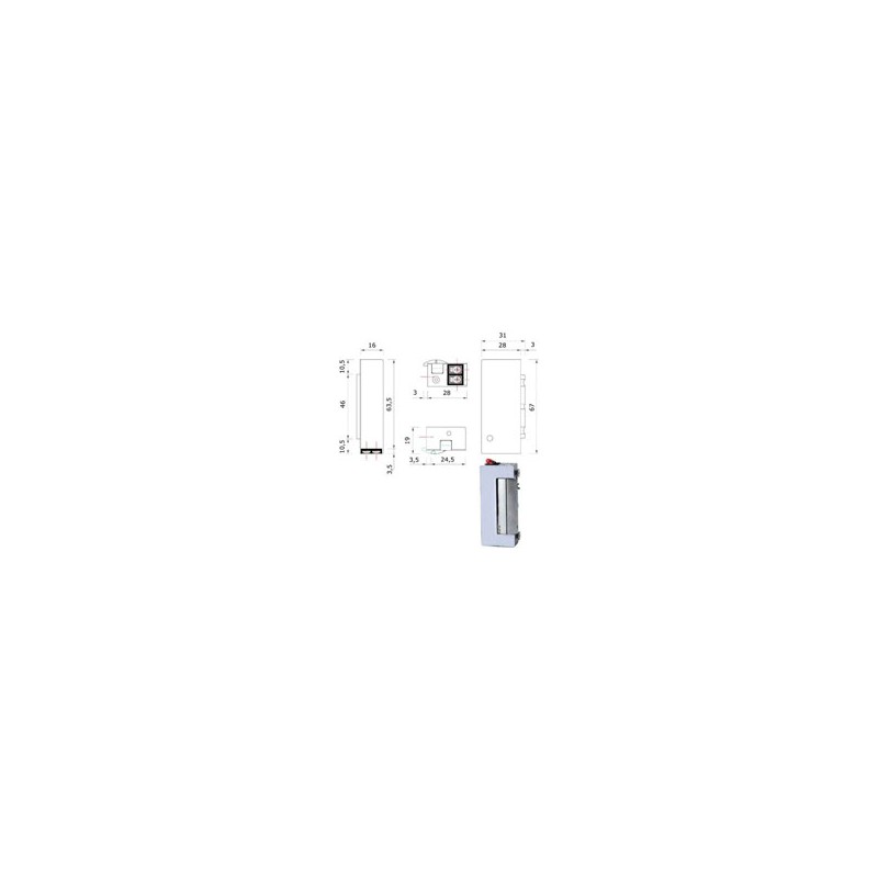 INCONTRO ELETTRICO SLIM SERIE GUN GUNDTRR12 DIAX