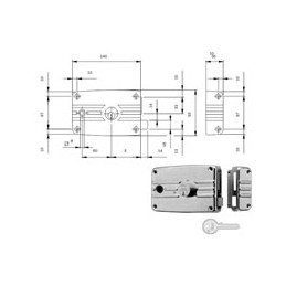 SERRATURA APP.FERRO E60 SX...